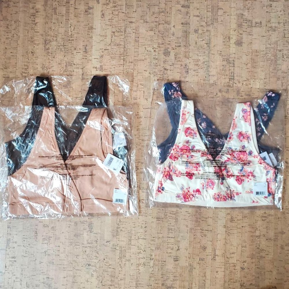 Lot 4 Motherhood Cotton Wrap Nursing and Sleep Bras S